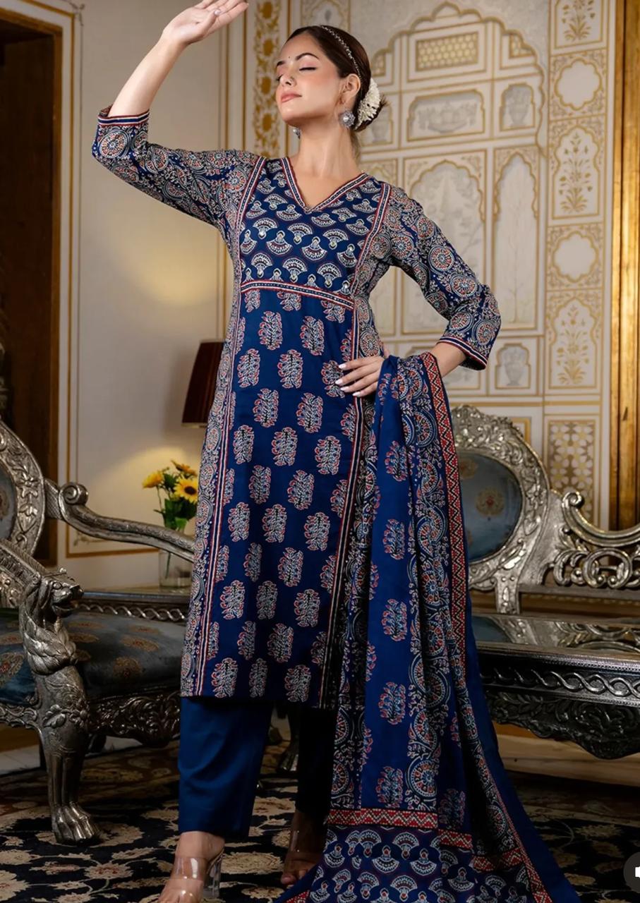 BLUE AJHRAKH PRINT